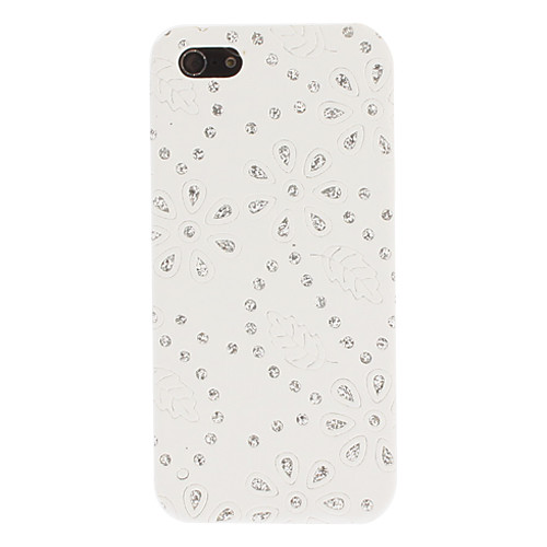 Мерцающий Maple Leaf Pattern Белый Футляр для IPhone 5/5S