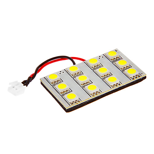 2,5 Вт 12x5050SMD 108LM 6000-7000K Холодный белый свет Светодиодные лампы для автомобилей (DC 12V)