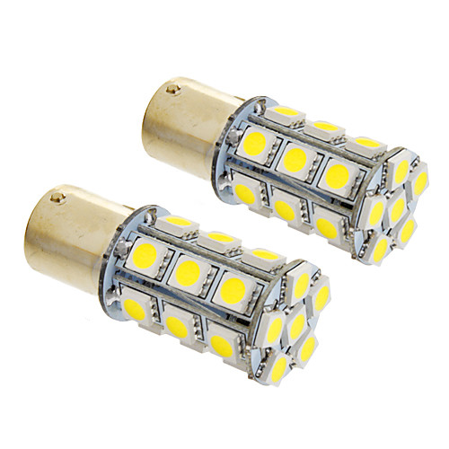 1156/BA15S 6W 24x5050SMD 490LM 5500-6500K Холодный белый свет Светодиодные лампы для автомобилей (12V, 2шт)