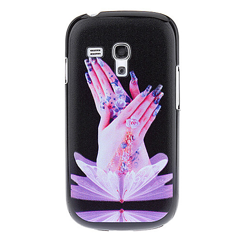 Purple Flower рук Pattern Жесткий задняя обложка чехол для Samsung Galaxy S3 Мини I8190
