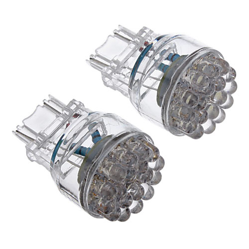 2шт T25 3157 24-LED 80-100LM белый свет Светодиодные лампы для автомобиля (12 В)