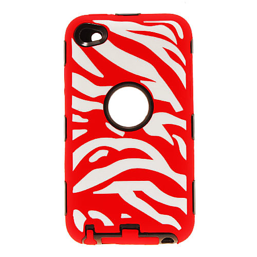 2-в-1 Дизайн Zebra полосы шаблон защитный чехол для Ipod Touch 4 (разных цветов)