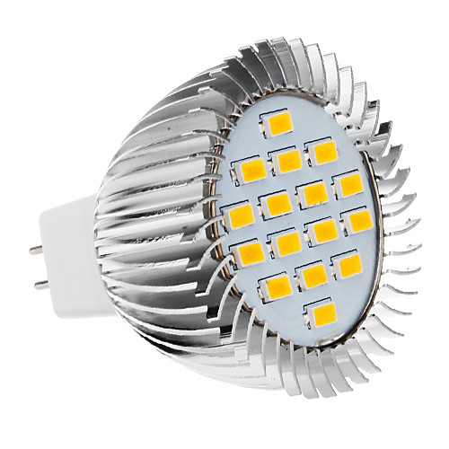 MR16 5W 16x5630SMD 420-450LM 2500-3500K теплый белый свет Светодиодные пятно лампы (220-240V)