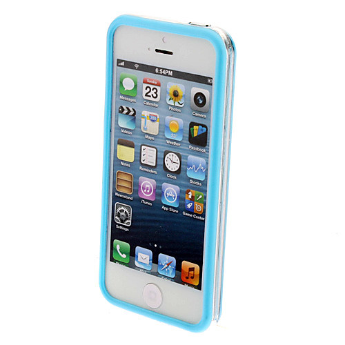 Прозрачный бампер с цветной оконтовкой для iPhone 5/5S (разные цвета)