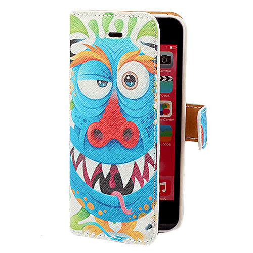 Blue Dragon Pattern PU Полный Дело Корпус с карты памяти и стенд для iPhone 5C