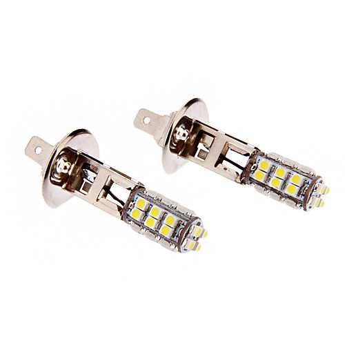 H1 28X3528SMD 60-80LM 6000K Холодный белый свет Светодиодные лампы для автомобиля (12 В, 2 шт)