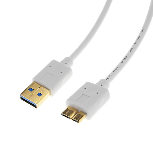 Micro USB 3.0 мужчина к USB 3.0 Мужской кабель Белый (1M)