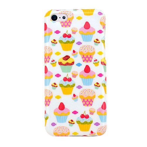 Довольно Pattern Клубника Торты ТПУ Мягкая задняя крышка Крышка для iPhone 5C