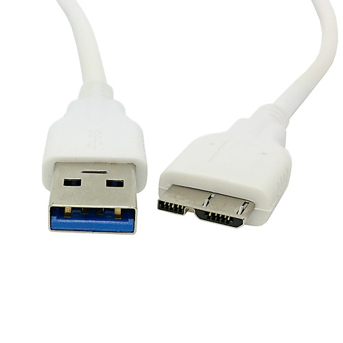 60см Белый USB 3.0 мужчина к Micro B Мужской дата кабель для зарядного Galaxy Примечание 3 N9000 N900