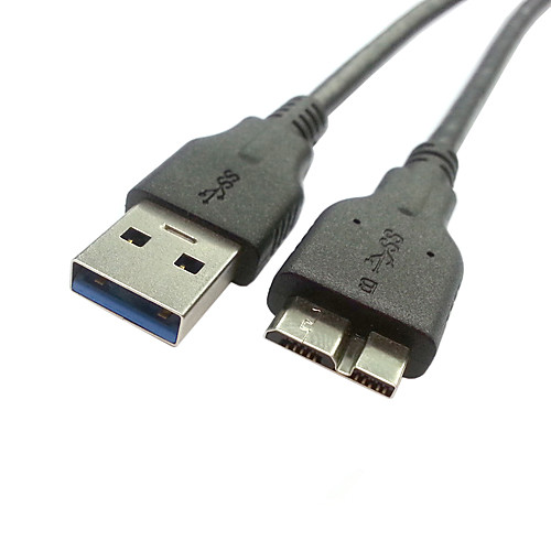 100см USB 3.0 мужчина к Micro B Мужской данных Chargerr кабель для Galaxy Примечание 3 N9000 N900 Black