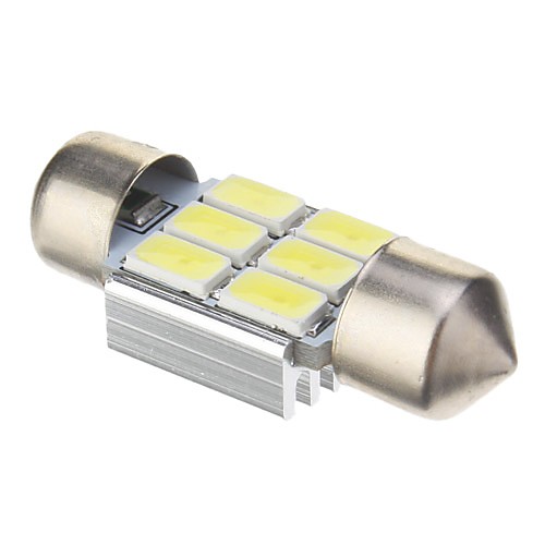 гирлянда 2w 6x5730smd 140lm 6000К холодный белый свет Светодиодная лампа для автомобиля (12 В постоянного тока, 31 мм, 1шт)