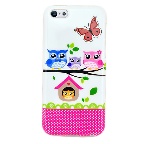 Совы Семья Мягкие TPU чехол для iPhone 5C