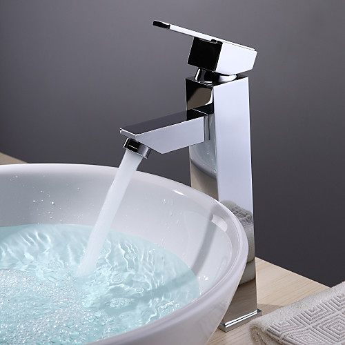 Contemporary Vessel Ceramic Valve One Hole Single Handle One Hole Chrome, Bathroom Sink Faucet
Contemporary Vessel Ceramic Valve One Hole Single Handle One Hole Chrome, Bathroom Sink Faucet