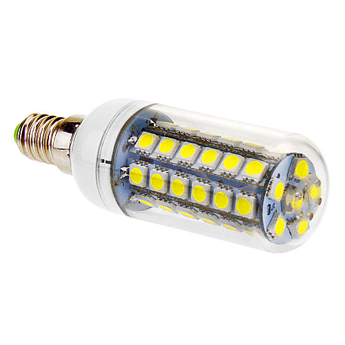 E14 4W 48x5050SMD 720LM 6000-6500K холодный белый свет мозоли СИД лампа (220)