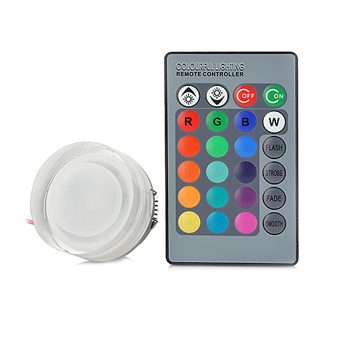 E27 3W 180lm круглые потолочный прожектор ж / ИК-пульта дистанционного управления (85 ~ 265В)