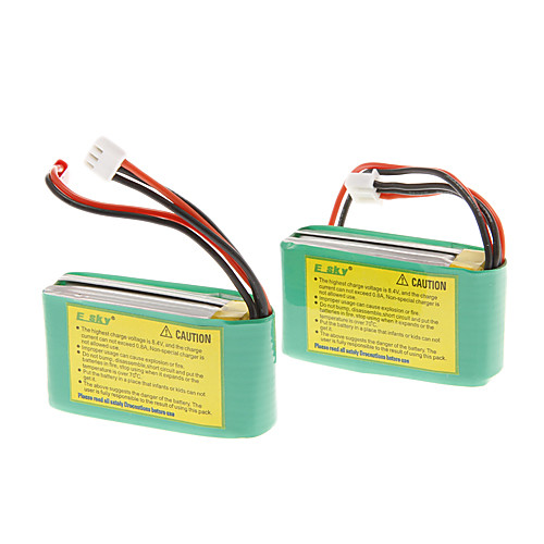 EK1-0181 7.4V 800mAh литий-полимерный аккумулятор (2шт, зеленый))