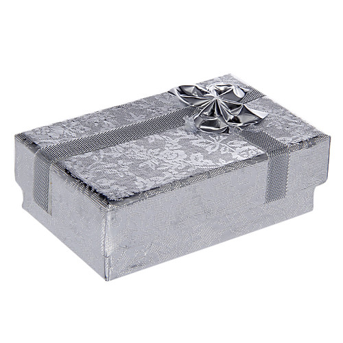 Сладкий Silver Paper Jewelry Box Для комплект украшений (колье и серьги и кольцо) (серебро) (1 шт)