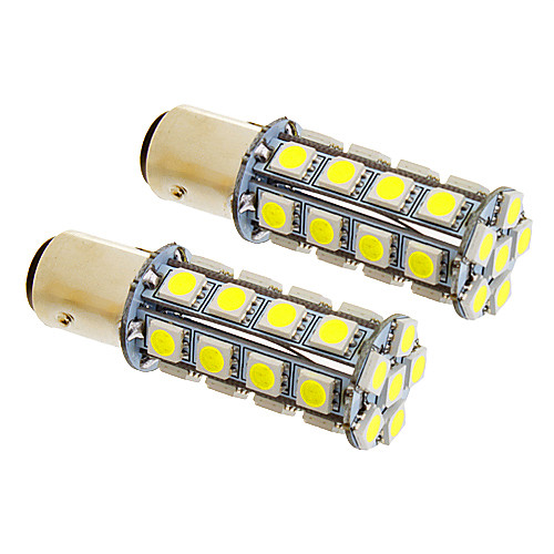 1157/BA15D 7W 30x5050SMD 580LM 5500-6500K Холодный белый свет Светодиодные лампы для автомобилей (12V, 2шт)