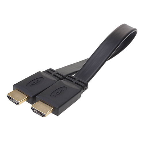 HDMI версии 1.4 м / м кабеля Черный плоским Тип (0,3 M)