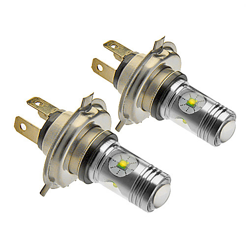 H4 25W Cree 1400LM 5500-6500K Холодный белый свет Светодиодные лампы для автомобилей (12V-24V, 2шт)