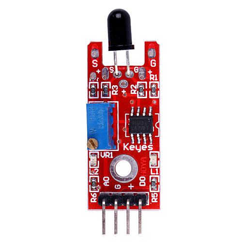 Модуль датчика обнаружения пламени для (для Arduino) DIY проект - красный  синий