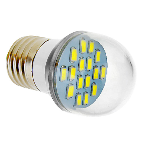 E27 8W 16x5630SMD 650LM 5500-6500K Холодный белый свет Светодиодные лампы глобус (210-240V)