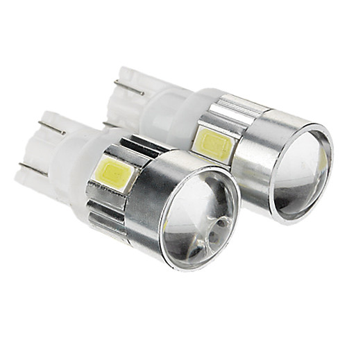 T10 149 W5W 1W 6x5730SMD 80LM 6000K холодный белый свет Светодиодные лампы для автомобилей (12-14V, 2шт)