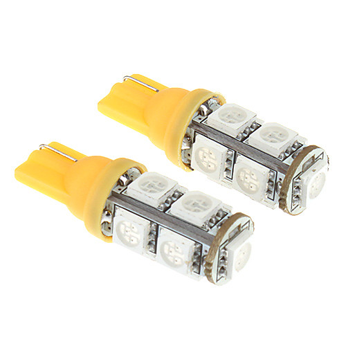 T10 9x5050SMD 20-50LM желтый свет Светодиодные лампы для автомобилей (12V, 2 шт)