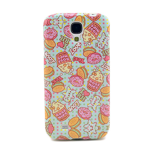 Мультфильм Donut & шиповника Pattern ТПУ IMD чехол для Samsung Galaxy Galaxy S4 i9500