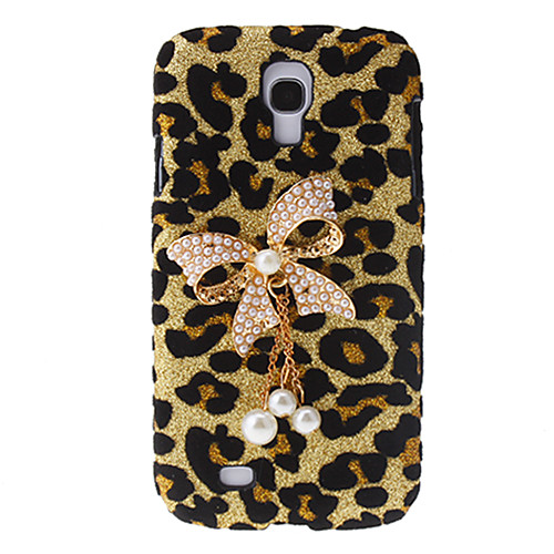 Футляр Bowknot Дизайн Leopard Pattern с горный хрусталь для Samsung Galaxy S4 i9500