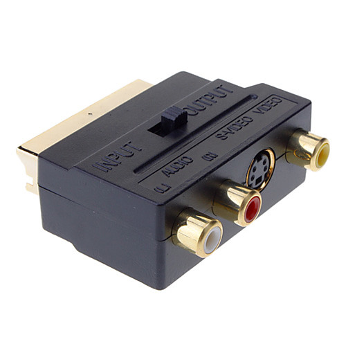 SCART для Composite 3RCA S-Video AV TV Audio Adapter