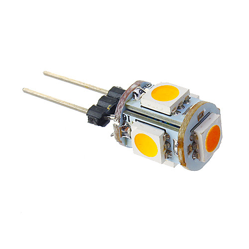 G4 1W 5x5050SMD 70LM 3000K теплый белый свет мозоли СИД лампы (DC 12V)