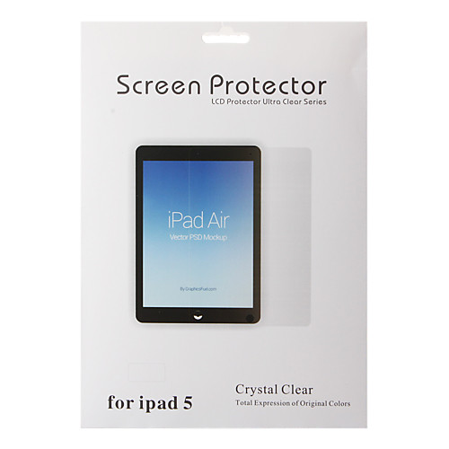 Профессиональные Высокая прозрачность ЖК Crystal Clear Screen Protector с Ткань для очистки для IPad Air