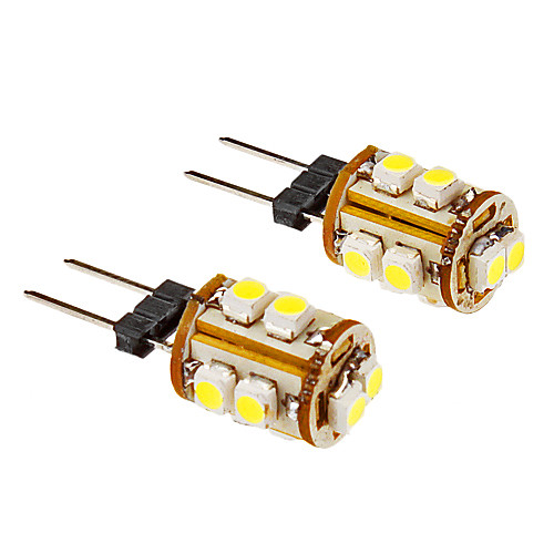 G4 1W 10x3528SMD 6000K холодный белый свет Светодиодные лампы для автомобилей (12V)