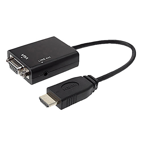 HDMI V1.3 мужчина к VGA Женский конверсионного кабеля с аудио выход (0,1 М)