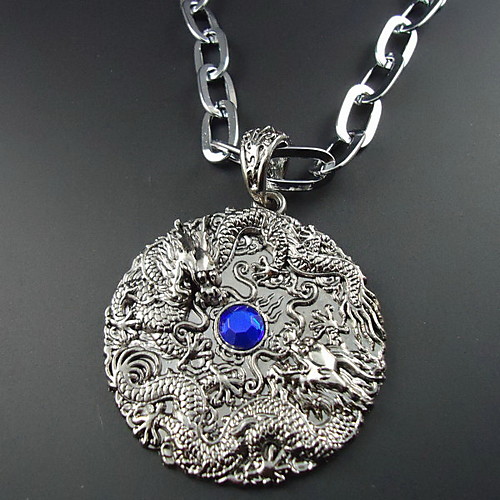 Мода (Круглый Кулон) Черная ткань ожерелье (серебро) (1 шт)