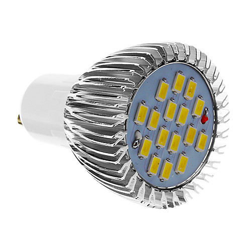 GU10 6W 16x5730SMD 640LM 6000K холодный белый свет Светодиодные пятно реветь (85-265В)