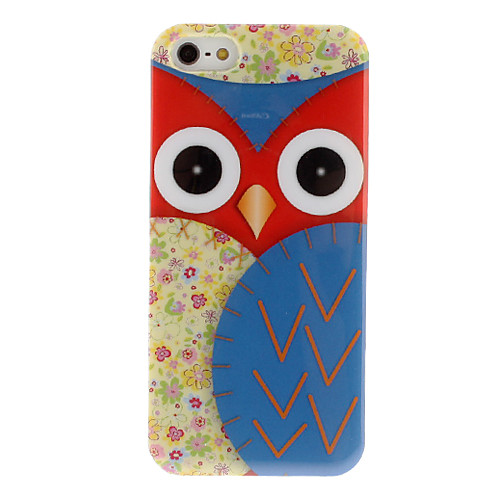 Симпатичные Глядя Сова с Футляр Флора Крылья Pattern ПК для IPhone 5/5S (разных цветов)