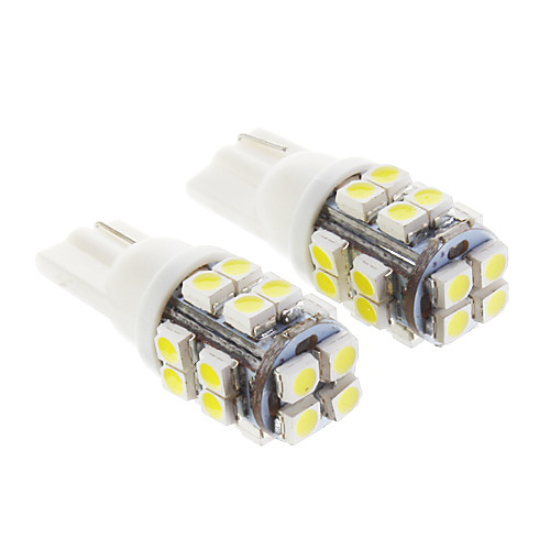 T10 1.2W 20x3528SMD 85LM 6000K холодный белый свет Светодиодные лампы для автомобилей (12V, 2 шт)