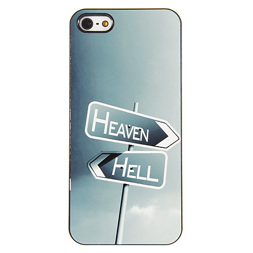 Корпус жесткого Heaven And Hell Дорожные знаки Шаблон с 3 Упакованные Защитников HD экрана для iPhone 5/5S