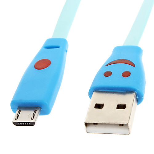 Micro USB 2.0 для USB 2.0 м / м Освещение кабель синий (1M)