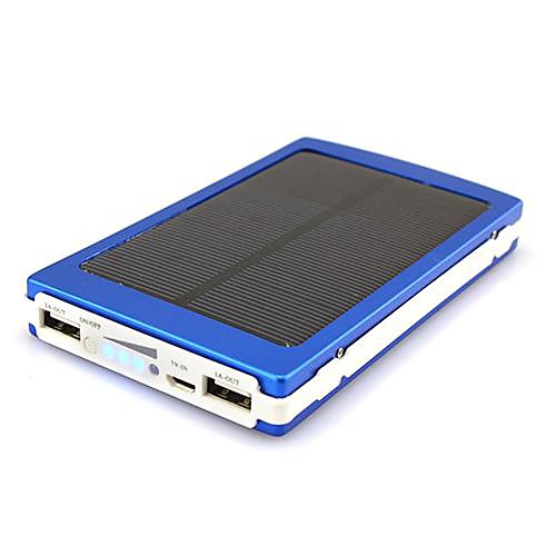 10000mAh солнечная зарядка внешняя батарея для iphone6 / 6plus / 5s Samsung S4 / 5 HTC и других мобильных устройств