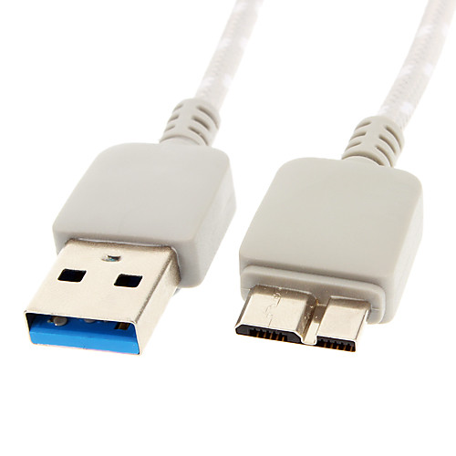 USB 3.0 для Micro USB 3.0 M / M Кабель Чистая покрытием Серый для Samsung Примечание 3 (1M)