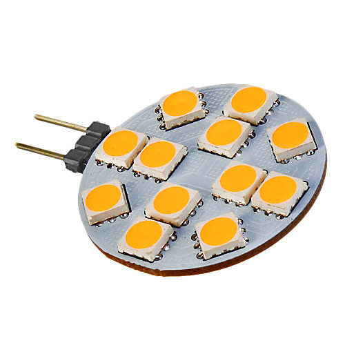 g4 GU4 MR11 3,5 Вт 12x5050smd 210-250lm 2800-3200k теплый белый свет Светодиодные пятно света (9-36v)