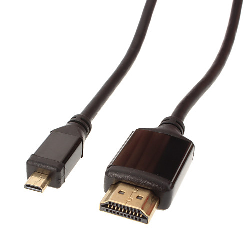 HDMI V1.4 между Micro HDMI V1.4 между Cable Позолоченный OD4.5mm Black (1,5)