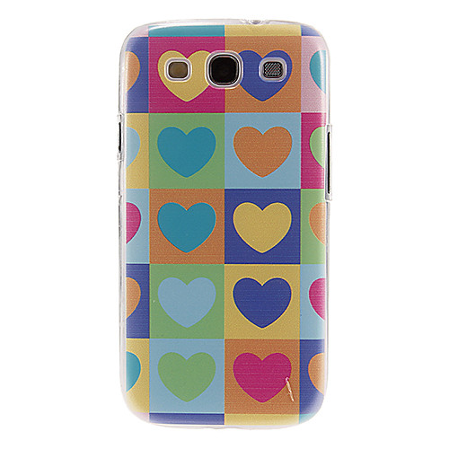 Сердца в Сетки Pattern пластиковые Защитные Жесткий задняя крышка Крышка для Samsung Galaxy S3 I9300
