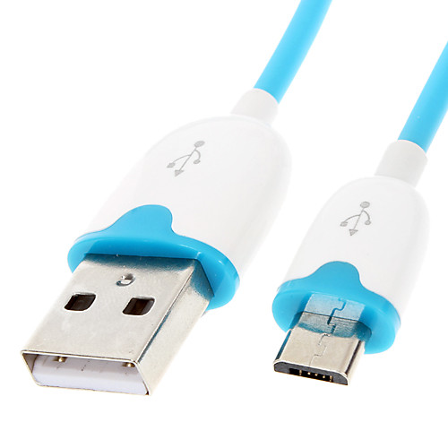 Micro USB 2.0 для USB 2.0 M / M весна кабель синий (1M)