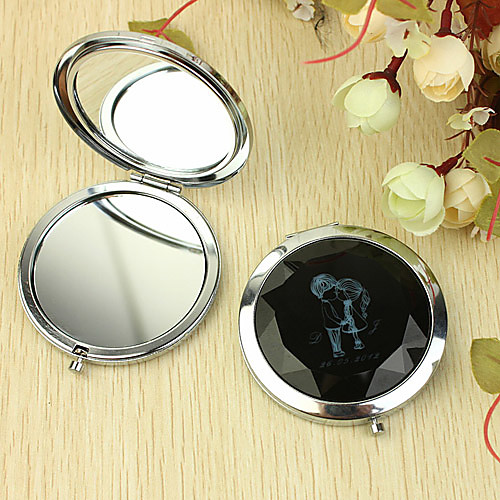 Персональный подарок I Love You Pattern Chrome Compact Mirror