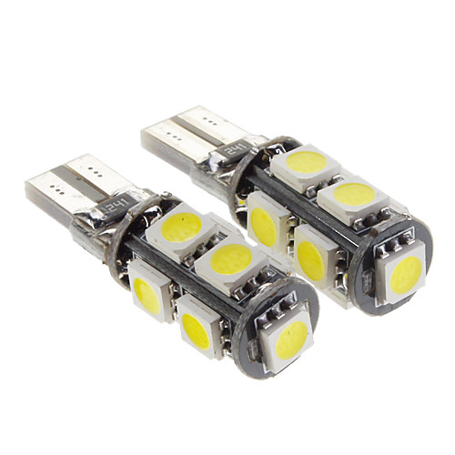 Canbus 2.3W 9-LED 160LM 6000K Холодный белый свет Светодиодные лампы для автомобилей (12V, 2 шт)