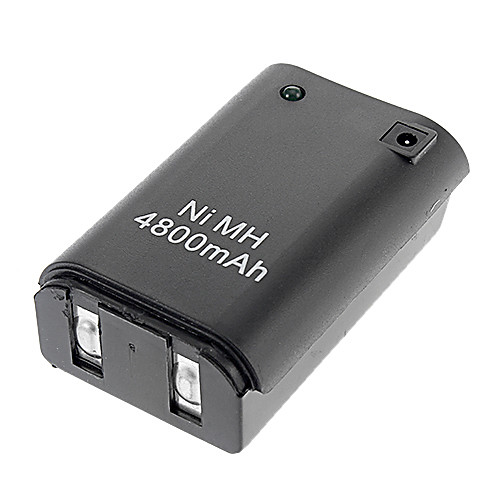 Аккумуляторная 4800mAh аккумулятор с USB-кабель для Xbox 360 (черный)